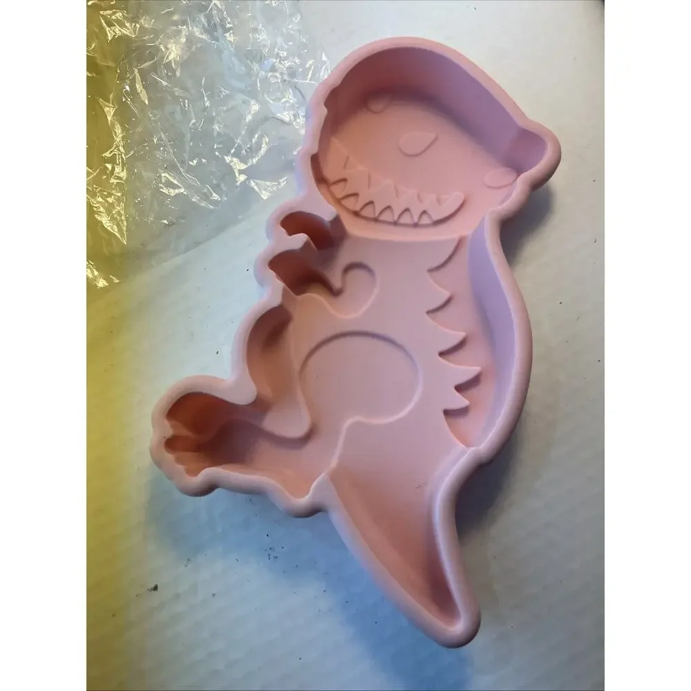 Pink Dinosaur Silicone Cake Mold – Cute T-Rex Baking Mold